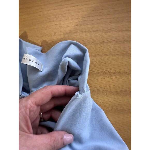 Susana Monaco Maxi Skirt Womens M Baby Blu Jersey Knit Pull On Minimalist Modest - Picture 8 of 11